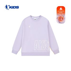 Qiaodan | Áo Khoác Fleece Dài Tay Tròn Cổ cho Trẻ Em