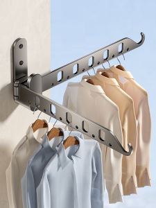 Foldable Balcony Clothes Drying Rack Invisible Wall Mounted Floating Window Clothes Hanger Space Saving Expandable Clothesline