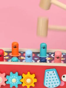 [RẺ VÔ ĐỊCH] Đồ chơi gỗ thông minh - Xe VOI đập chuột kèm đàn The Pooh