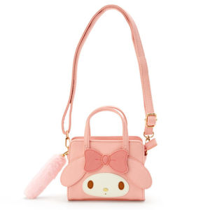 ULEEK  Kuromi Sanrio Sling Backpack My Melody Hello Kitty Dual-Use Storage Bag Cinnamoroll Cartoon Side Pompom Purin Shoulder Bag