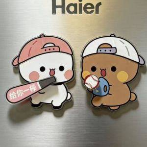 Panda Bubu and Dudu Fridge Magnet Cartoon Panda Yier Refrigerator Magnet Couple Gift Furniture Ornaments for Friends Gift