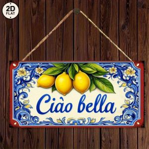 CIFbuy | Milesion Ceramic Wall Art 2D Flat Lemon Italian Home Decor Exquisite Metal Aluminum Artwork