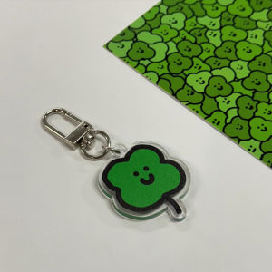 Korean Style Lucky Four Leaf Clover Keychain Bag Accessory Earphone Cover Airpods Pendant Cute Healing Design Miscellaneous Accessories