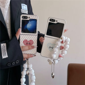 Leather Patterned Flip Cover for Samsung ZFlip5/4/3 Foldable Screen Protection Case W24Flip Anti-Fall for Xiaomi MixFlip Honor MagicVFlip