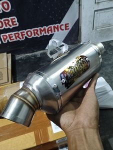Silencer NORTHOON RACING EXHAUST ORIGINAL HIGH PERFORMANCE TYPE OVAL DAN BLACK COATING SAMLONG SERIES INLET 50 MM all motor matic Honda Beat Karbu/fi Genio beat Deluxe beat street Scoopy Vario yamaha mio soul karbu