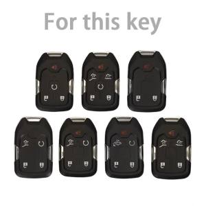 Transparent Smart Car Fob Shell for Chevrolet Tahoe Silverado Suburban Tahoe GMC Sierra Acadia Terrain YUKON Remote Key Case