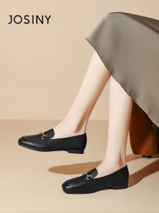 Josiny | British Style Wealthy Commuter Loafers Metal Buckle