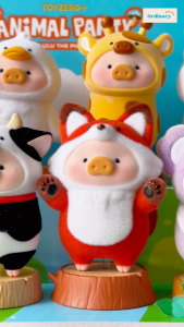 (LULU THE PIGGY OFFICIAL STORE) LuLu the Piggy Animal Party Series Blind Box Figurine Collectible
