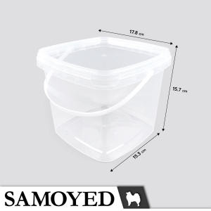 Tempat / Kotak / Ember Plastik Penyimpanan Serba Guna / Food Grade Plastic Storage / Container / Organizer Box / Bucket 3 Liter Samoyed STBX-KC-178 (Makanan / Minuman / Snack / Dessert / Pudding / Yoghurt / Es Krim / Buah / Aksesoris / Mainan)