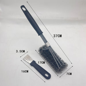 Stainless Steel Wire Kitchen Long Handle Cleaning Brush BBQ Grill Mesh Cleaner Oil Stain Removal Tool Brush for Home Garden