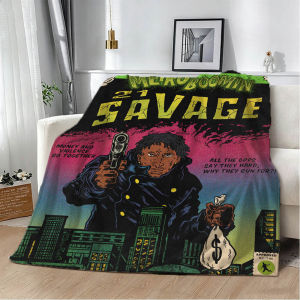Bandai | M-Metro Singer B-Boomin Heroes Villains Flannel Blanket Soft Throw Blanket Art For Home Decor Bedroom Bed Sofa Picnic Fans Gifts