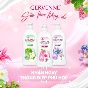[Tặng túi 450g] Sữa Tắm Trắng Da Gervenne 900g Hương Nước Hoa – Dưỡng Ẩm Thơm Lâu