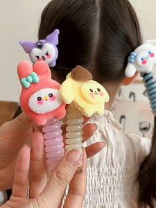 ยางรัดผมเด็กผญ ยางรัดผมเกลียว รูปแบบการ์ตูนน่ารัก Sanrio เผยแฟชั่นสไตล์เกาหลี กิ๊ฟน่ารักๆ เครื่องประดับผมสาว ACFUNY