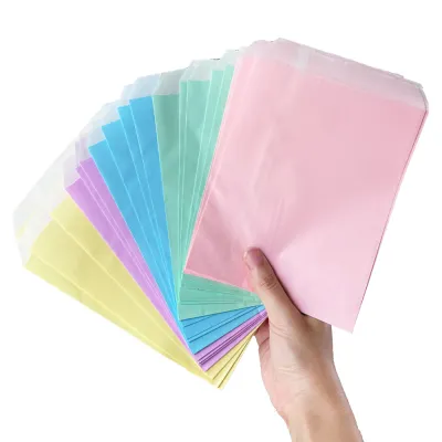 5 Colors Rainbow Paper Gift Bags – 25 Pcs 13x18cm Small Colorful Paper Bags for Party Favors Wedding Birthday Baby Shower