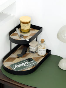 Nordic Simple Storage Plate Metal Desk Organizer for Cosmetic and Key Holder Ideal for Living Room Decor