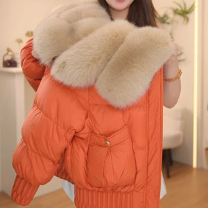 Shalldoer | Fashionable Short Faux Fur Collar Coat for Women Winter Loose Thick Cotton Coat