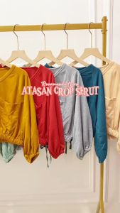 Atasan Lengan 7/8 Serut Wanita & Kaos Lengan 7/8