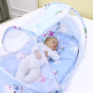 Kasur Bayi Set Kelambu / Kelambu Bayi Lipat Kelambu Tenda / Kelambu Anti Nyamuk Ada Musiknya Ukuran 110 x 60 x 65 CM