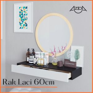 Meja Rias Tempel Dinding Minimalis & Rak Laci 60x20