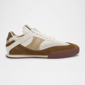 Womens Casual Breathable Leather Deqin Shoes Spring 2025 New Style Color Block Design Flat Bottom Rubber Sole round Toe