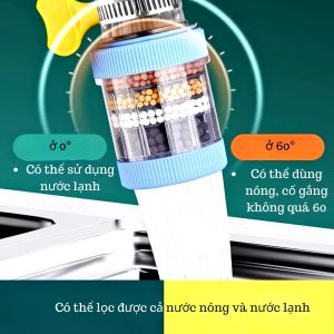Đầu Lọc Nước 6 Tầng Lọc Cặn Bẩn - Làm Sạch Tiết Kiệm Nước Dễ Dàng Sử Dụng