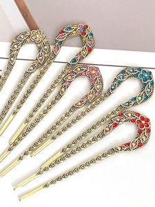 Modern Simple Retro Bronze Hairpin Traditional Hanfu Hair Accessories Tassel Headwear Ancient Chinese Costume Hairpins
