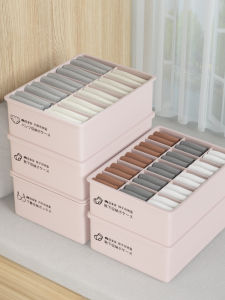 Macaron Colored Plastic Home Use Wardrobe Underwear Storage Box Drawer Style Bra Panty Sock Organizer Large Size 15 Compartments
