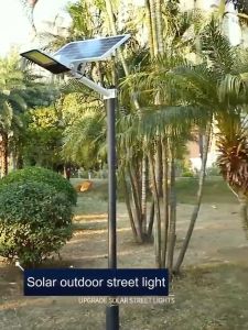 Lampu jalan tenaga surya matahari otomatis sorot kontrol cahaya cerdas remote taman tahan air IP67
