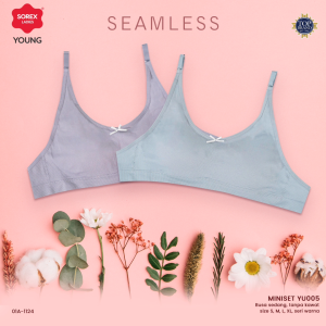 SOREX YOUNG YU005 - MINISET BRA SEAMLESS BUSA SEDANG TANPA KAWAT KAIT 2