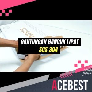 ACEBEST Gantungan Handuk Lipat Rak Handuk Rak Kamar Mandi MJ-282