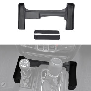 Jeep Wrangler JL Gladiator JT 2018-2026 Gear Shift Side Storage Organizer Tray Nhựa ABS Nội Thất Bảng Điều Khiển Hộp Sắp Xếp Đồ Đạc Màu Đen