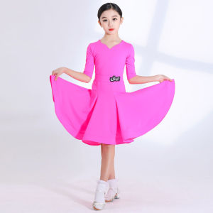 Trang Phục Múa Latinh Trang Phục Quy Định Thi Đấu Cho Trẻ Em Nữ Trang Phục Múa Latin Váy Xòe Rộng Trang Phục Biểu Diễn Múa Thiếu Nhi Trang Phục Luyện Tập