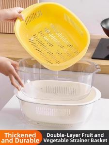 LUOCHENG | Creative Plastic Fruit and Vegetable Washing Basket