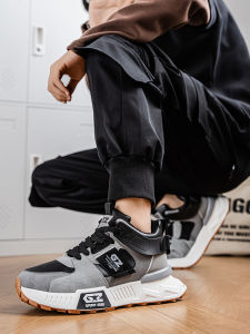 Autumn Mens Breathable Versatile Increase Height 10cm Thick Bottom Design Fashionable Dad Shoes Sporty Casual round Toe