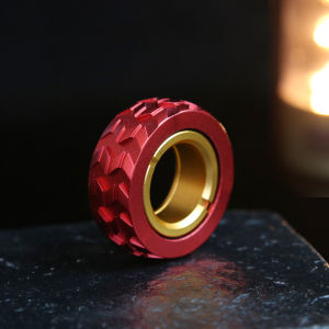 Tire Haptic Ring Mechanical Fidget Ratchet Ring EDC Toys Aluminum Alloy Fingertip Metal Tyre Toys Stress Spinner Fidget Toys