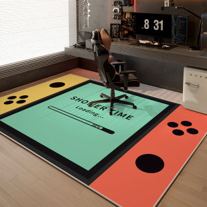 VIKAMA Modern Minimalist Rug - Stain-Resistant and Washable Living Room Sofa Mat Gaming Room Office Carpet Home Decor
