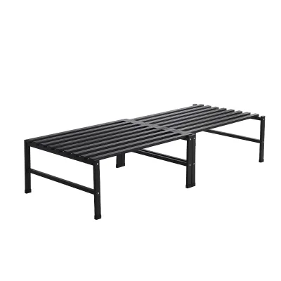 Black Adjustable Length Retractable Bed Modern Minimalist Style Steel Material Single Person Vertical Pull Bed Space Saver