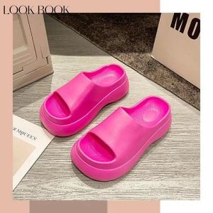 QDshop รองเท้าแตะพื้นหนานูม 10 รุ่นวัสดุยาง EVA สวมเก็บหน้าเท้าแท้จริง น้ำหนัก สีสันสดใสระดับ