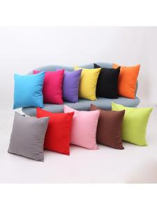 Simple Pure Color Flannel Pillow Cover