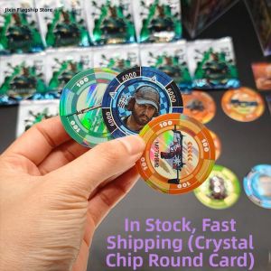 JIXIN | Crystal Chips Circular Cards Energy Coins Blind Bag Collectible Card Game Toys