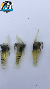 UMPAN UDANG KARET SOFT LURE 4CM PLUS KAIL SIAP PAKAI BERCAHAYA 1 PCS