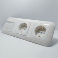 PANASONIC SAKLAR 3 GANG + IB STOP KONTAK DOUBLE CP + SAKLAR ENGKEL / TERMINAL LISTRIK 2 LUBANG + SAKLAR LAMPU. 