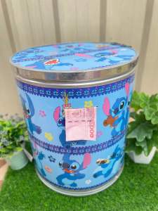 กระปุกออมสินแบบไม่ต้องพับแบงค์มีรูหยอดข้างนั่งได้เก็บของข้างในได้ลายการ์ตูนน่ารักๆ