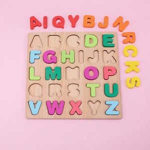 Payoe Mainan Puzzle Kayu Edukasi Anak Bayi 3D Angka Alphabet Bentuk Wooden Toys
