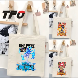 TFO Tote Bag One Piece the Straw Hat Pirates Monkey D. Luffy Versatile Ideal for College School