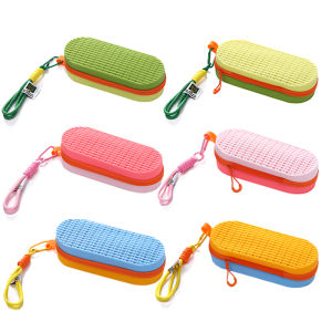 Ceratto Swimming Goggles Cap Silicone Protective Storage Box Portable Shockproof Drainable Breathable Wear Resistant Swimming Equipment