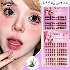 VelvetLash【Local Stock】10 Rows Manga Eye False Eyelashes Reusable Lashes Naturally Soft Tiktok Makeup Lash Extension
