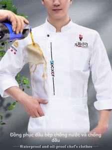 Áo Sơ Mi Dài Tay Chống Dầu Chống Thấm Nước Cho Đầu Bếp Chất Liệu Polyester Cotton 65% Cotton 35% Mùa Thu Mặc Đi Làm