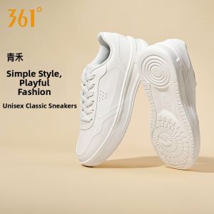 361° | Fashionable Height-Enhancing Thick Sole Shoes White