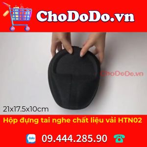 Hộp đựng tai nghe chất liệu vải cao cấp HTN02